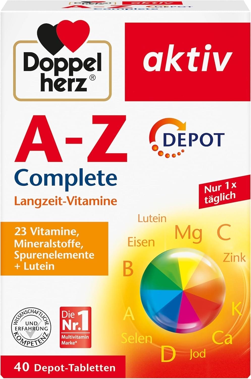 Doppelherz A-Z Complete: Ihre Rundum-Versorgung mit 23 Vitalstoffen und Lutein