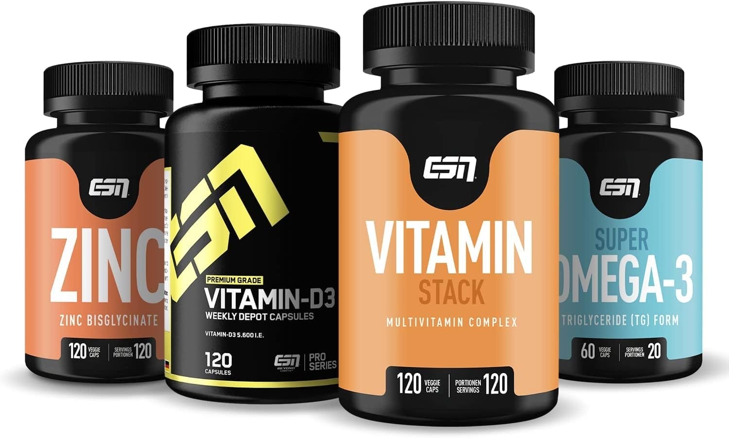 ESN 4er Pack Vitamine & Vitalstoffe: Die perfekte Ergänzung für Ihre Gesundheit!