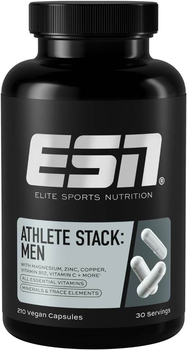 ESN Athlete Stack Men: Die optimale Vitaminkraft für Sportler – Vegan und made in Germany!