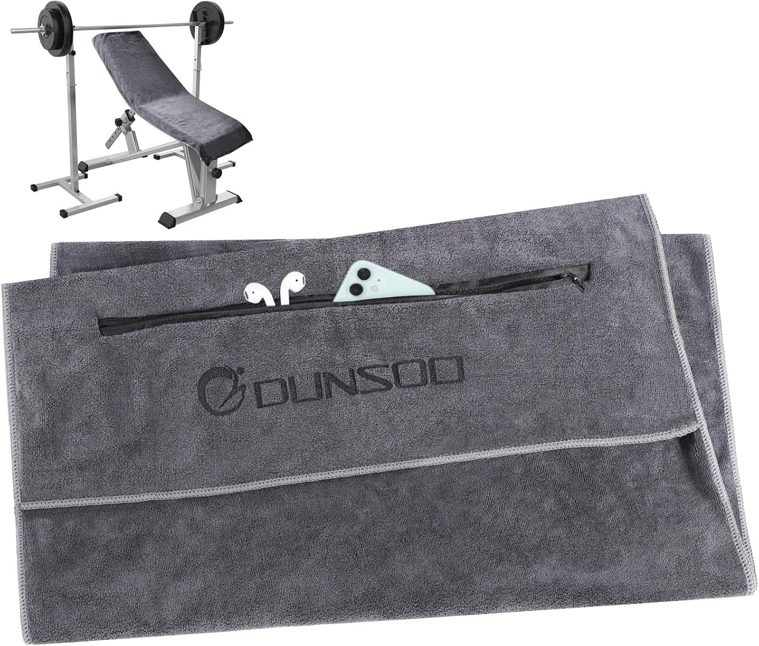 Ultimatives Fitness Handtuch: Mikrofaser mit praktischem Reissverschluss!