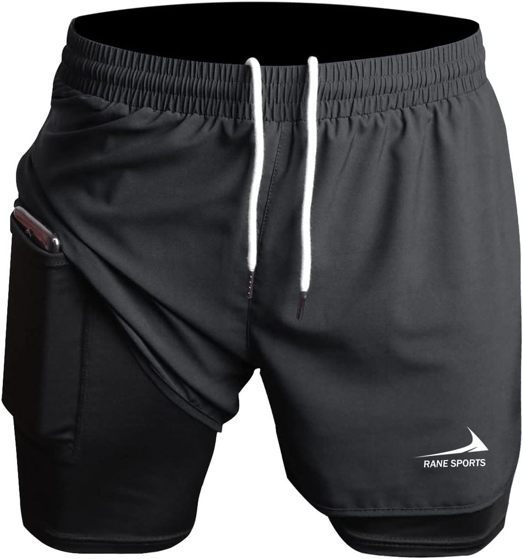 Die perfekten Herren Laufshorts: 2-in-1 für jedes Workout!